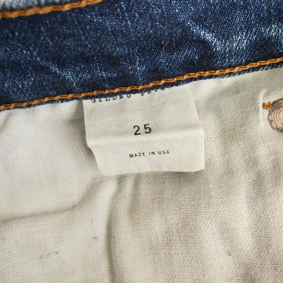 Gilded Intent Frayed Stretch Denim Shorts - Picture 10 of 11